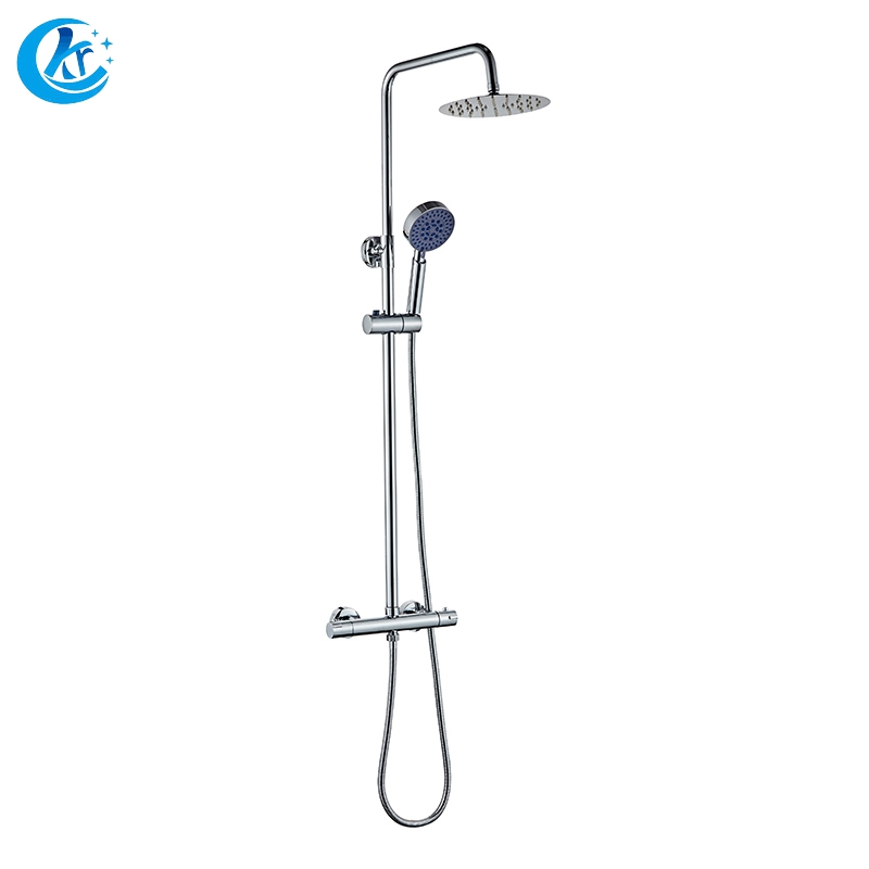 Shower set with flat round nozzle (3)