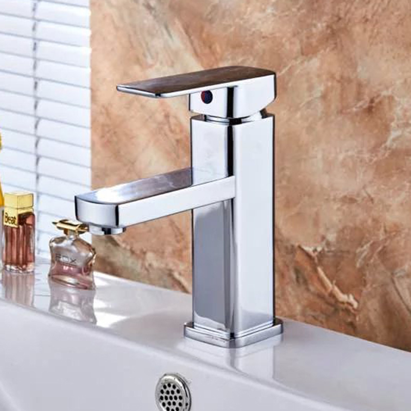 Modern basin faucet combining curved surface and square shape (6)