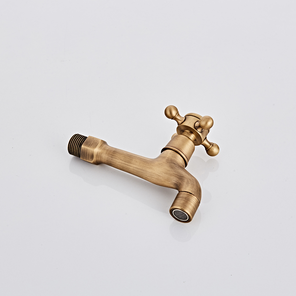 Golden retro style small basin faucet (3)